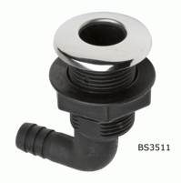 90 Degrees Skin Fitting with Stainless Steel Cover - øA: 19 mm - BS3511 - CanSB